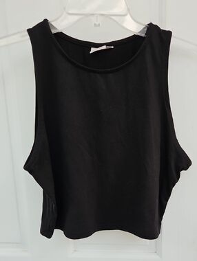 Live In The Moment Black Crop Top